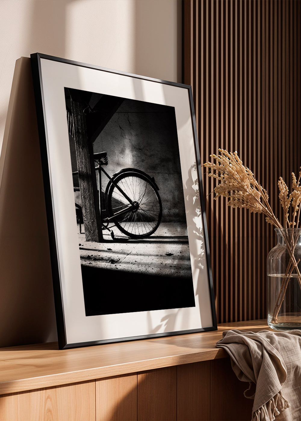 Fotografi af cykel indendørs