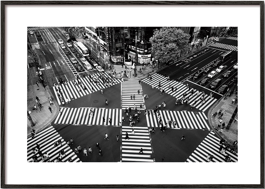 Køkkenkunst: Ginza fodgængerfelt i sort-hvid