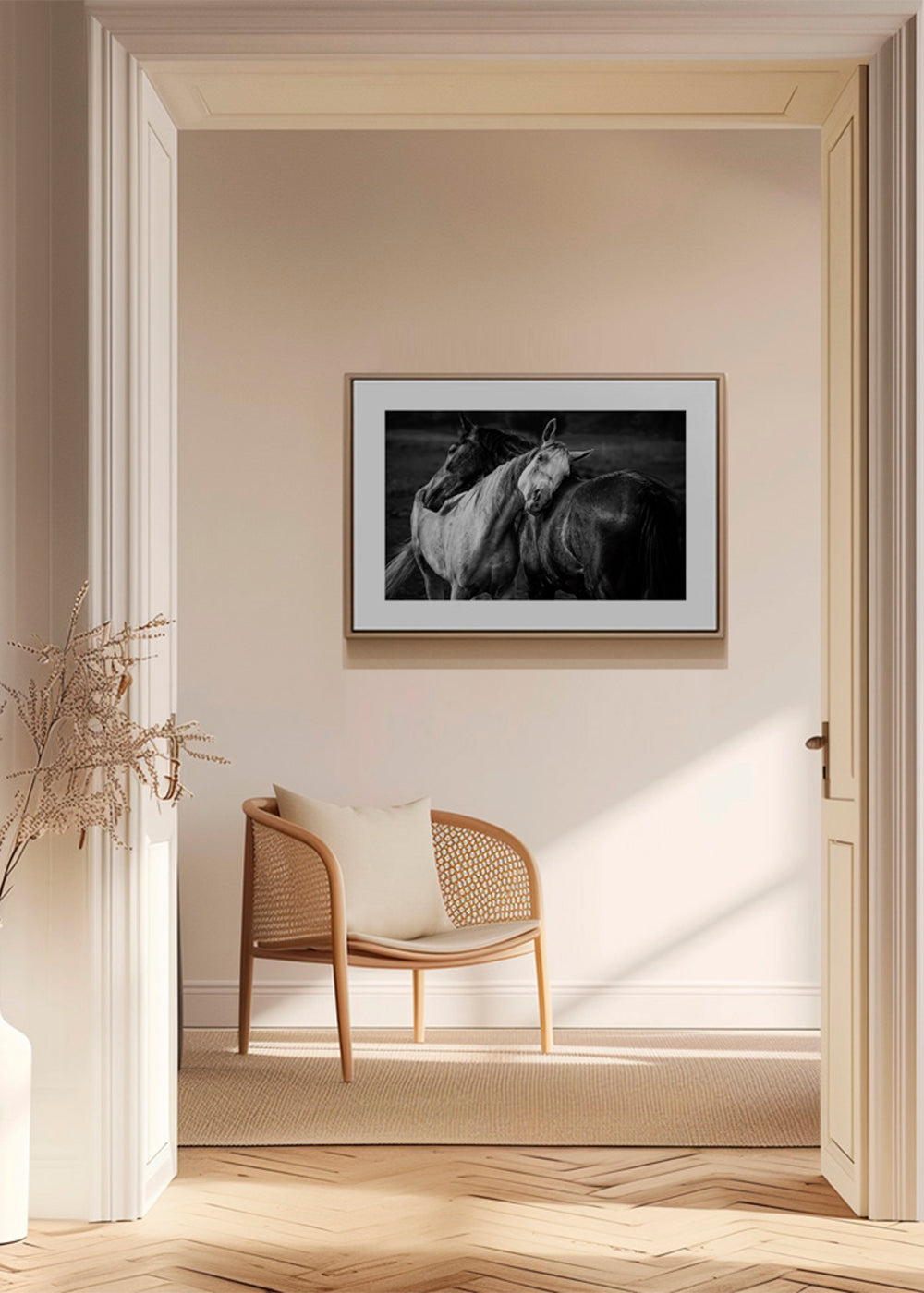 Hestefotografi med intim gestus