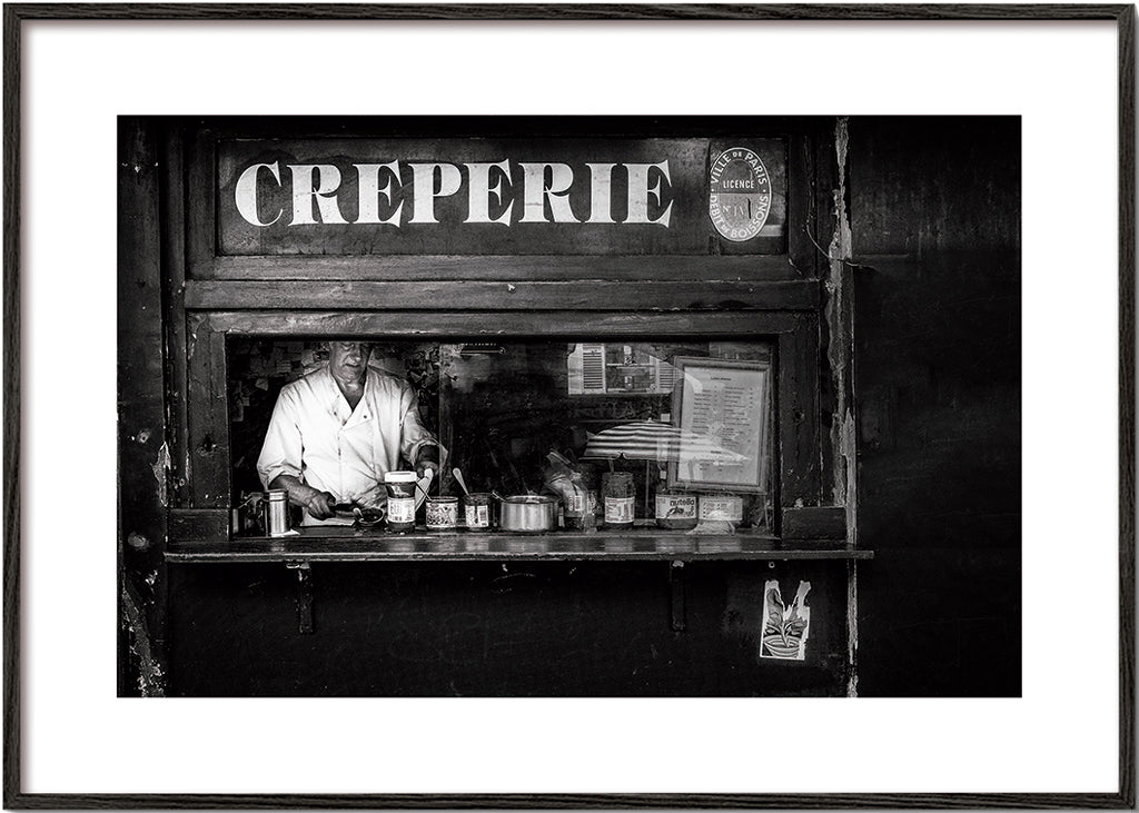 Køkkenkunst Creperie sort-hvid