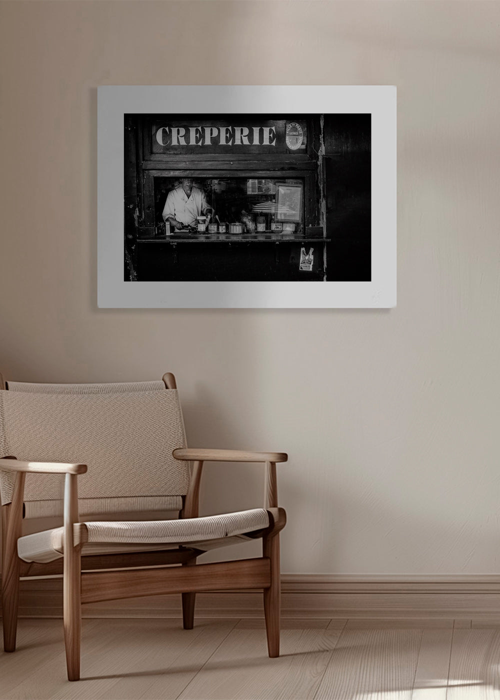 Køkkenkunst Creperie sort-hvid