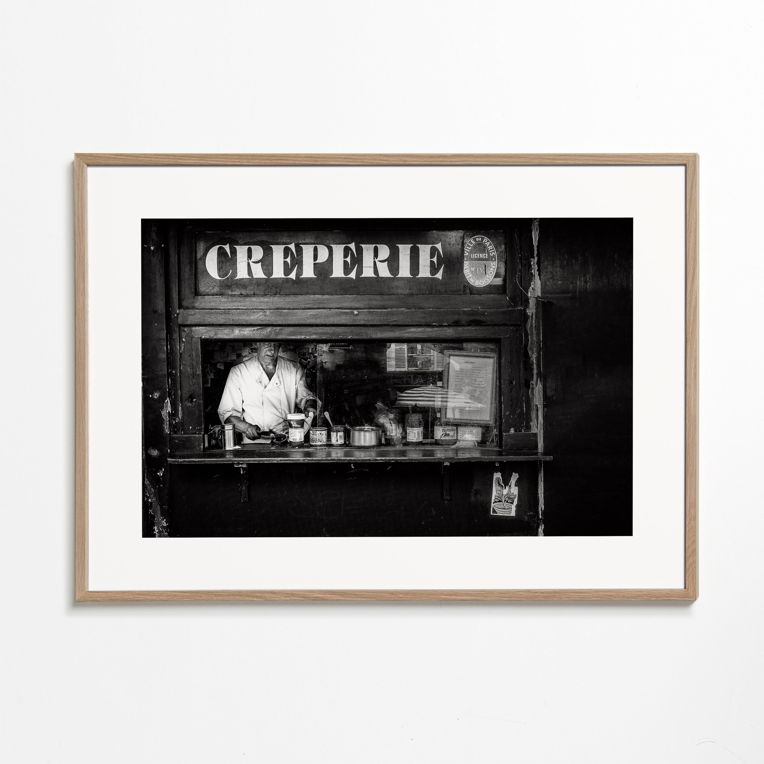 Køkkenkunst Creperie sort-hvid