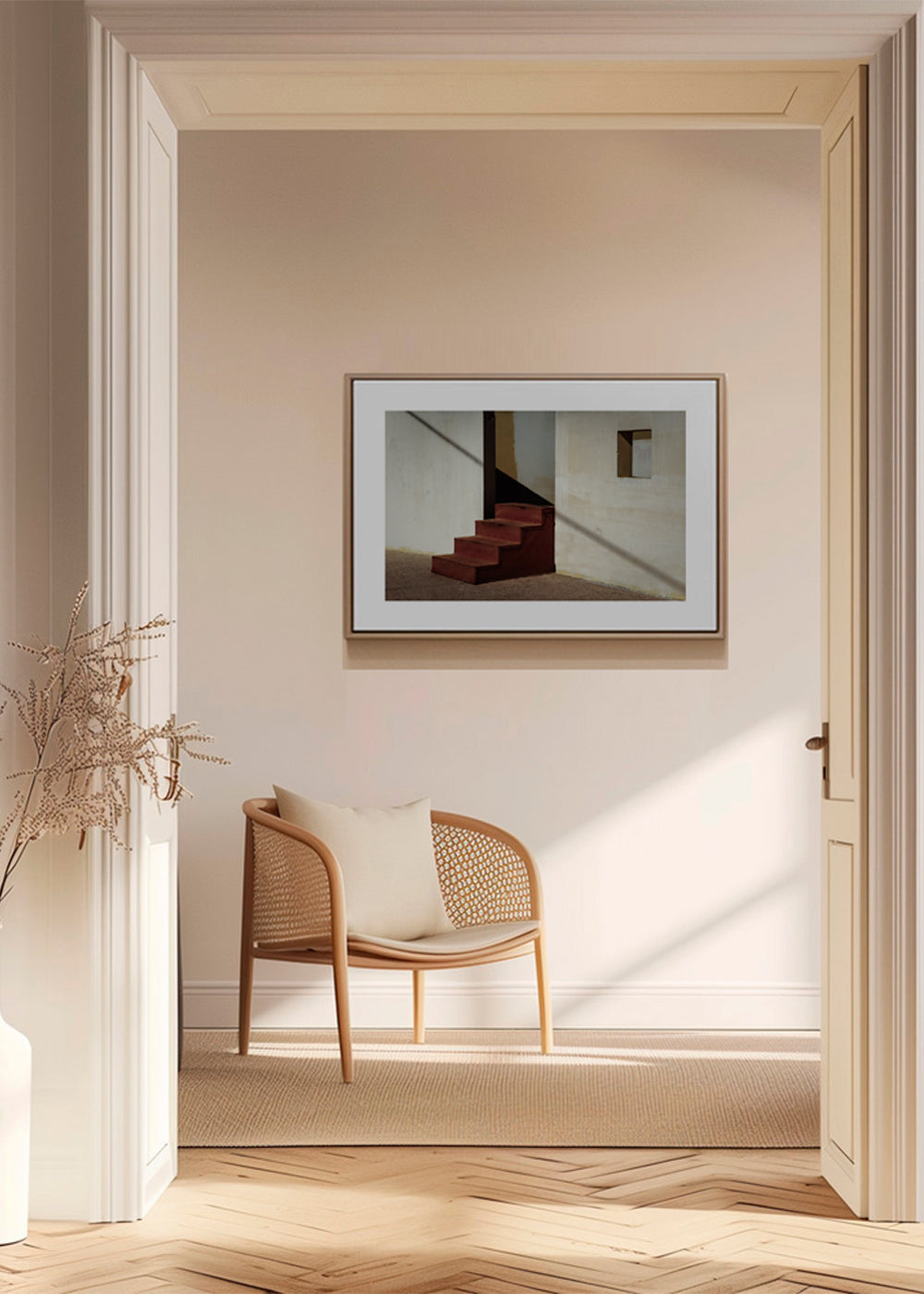 Fotografi af minimalistisk trappe