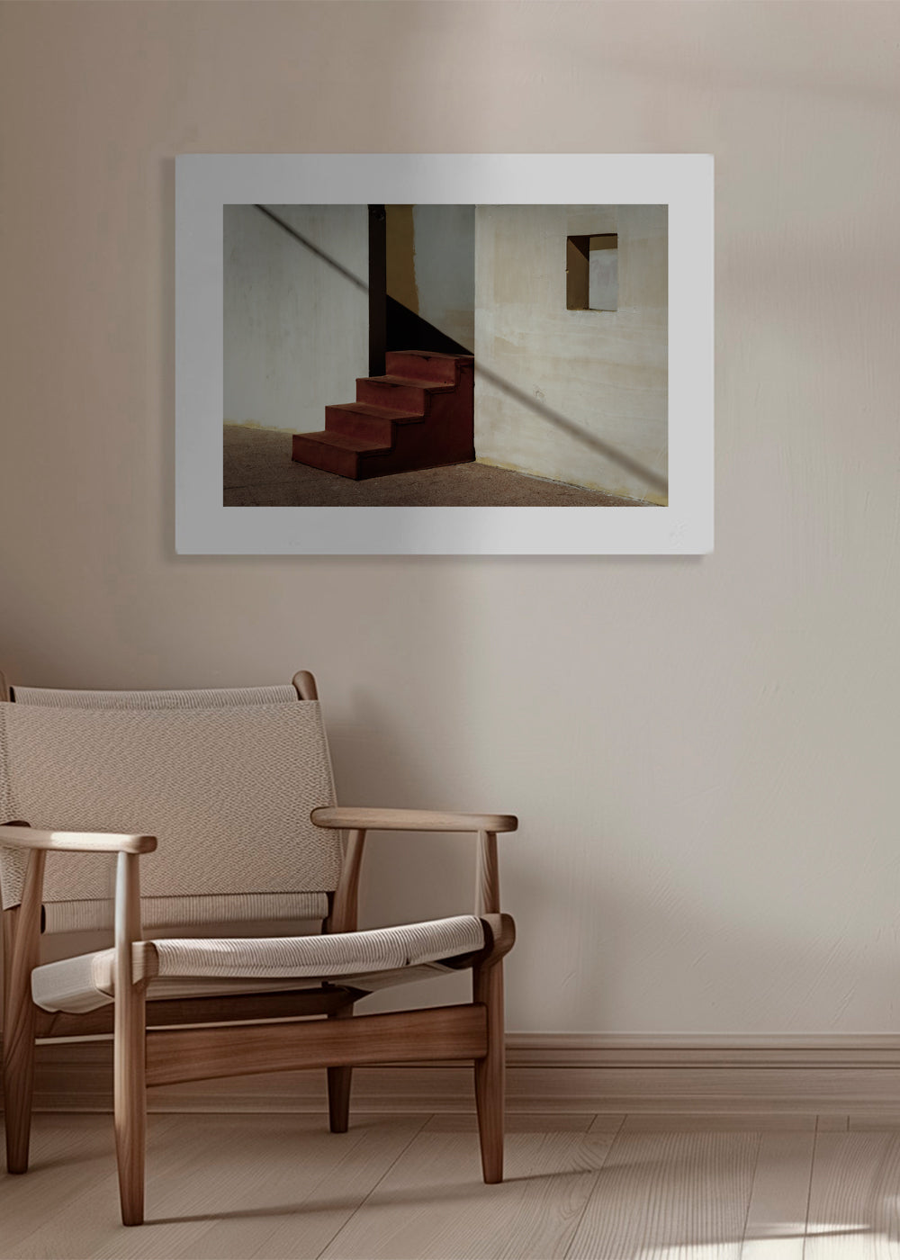 Fotografi af minimalistisk trappe