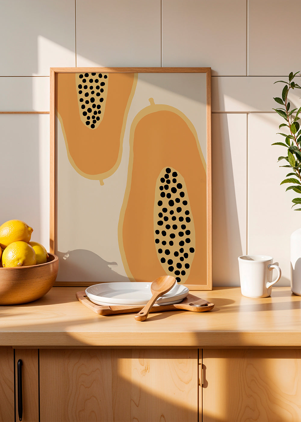 Køkkenkunst papaya minimal