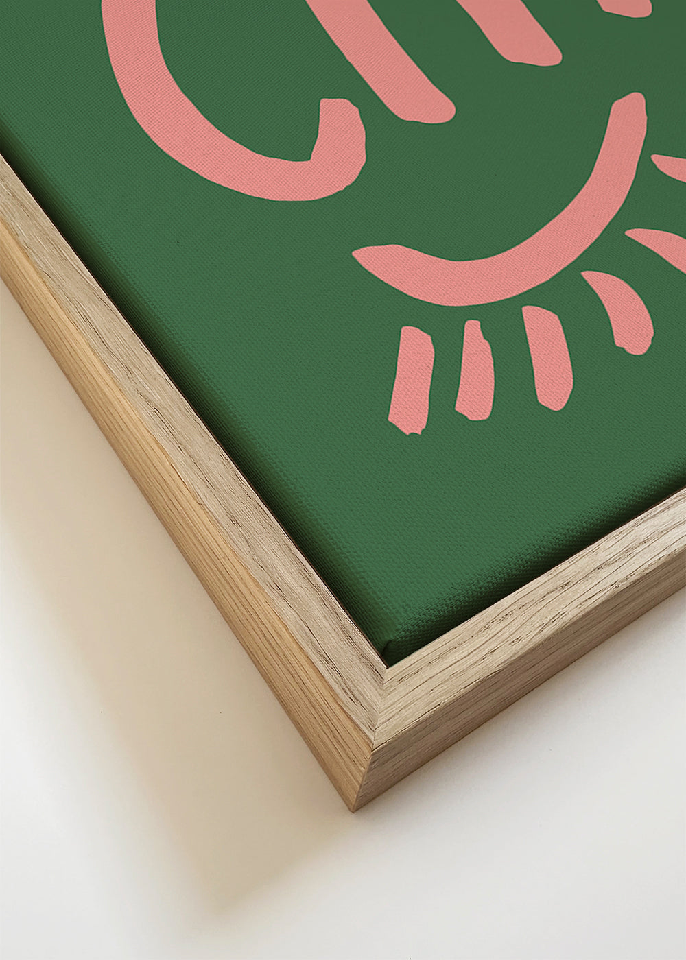 Illustration Très Chic rosa på grøn baggrund
