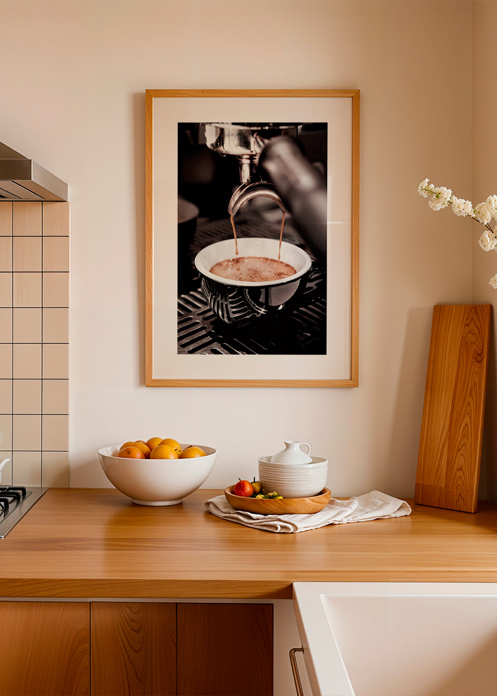Køkkenkunst med espresso i kop