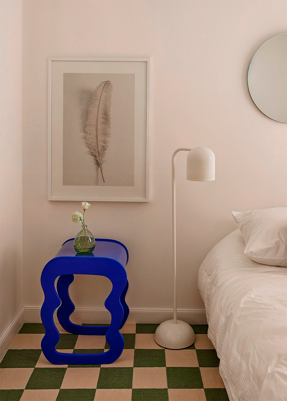 Botanisk plakat: beige fjer