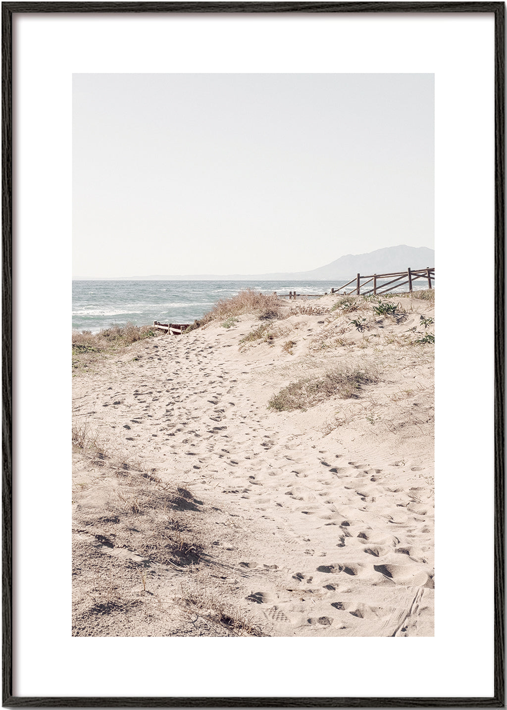 Landskabskunst: sandsti ved stranden