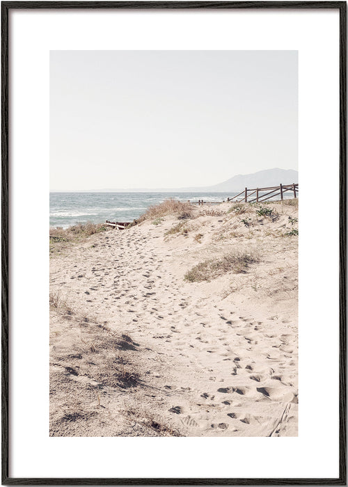 Landskabskunst: sandsti ved stranden