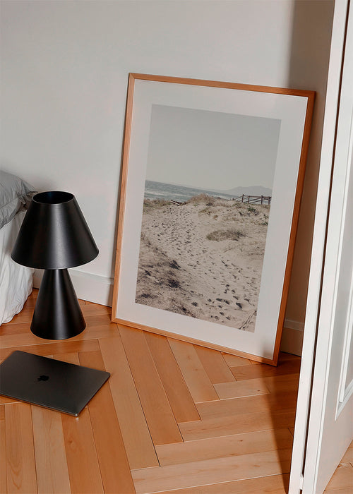 Landskabskunst: sandsti ved stranden