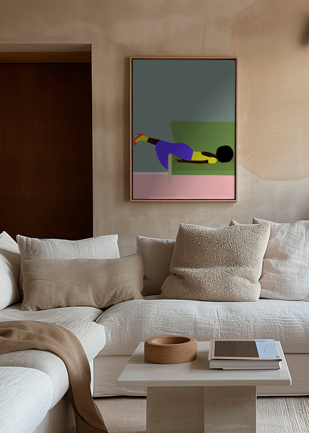 Illustration: kvinde liggende på sofa