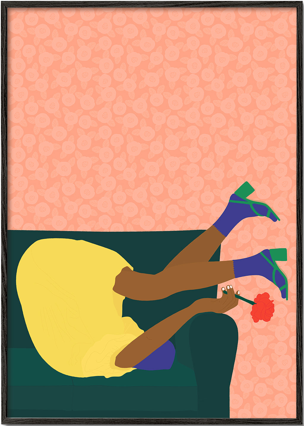 Illustration af en op og ned figur på sofaen