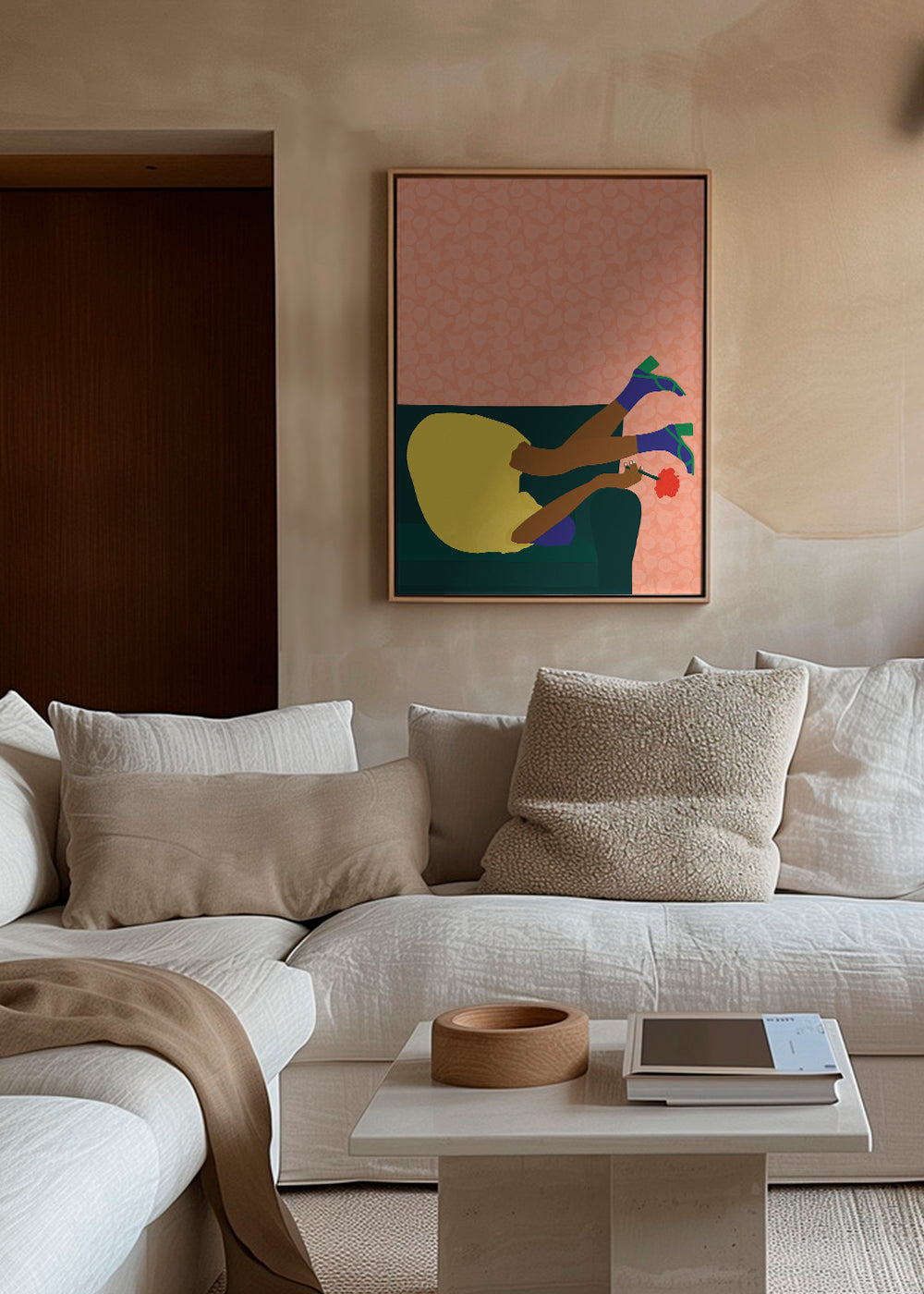 Illustration af en op og ned figur på sofaen