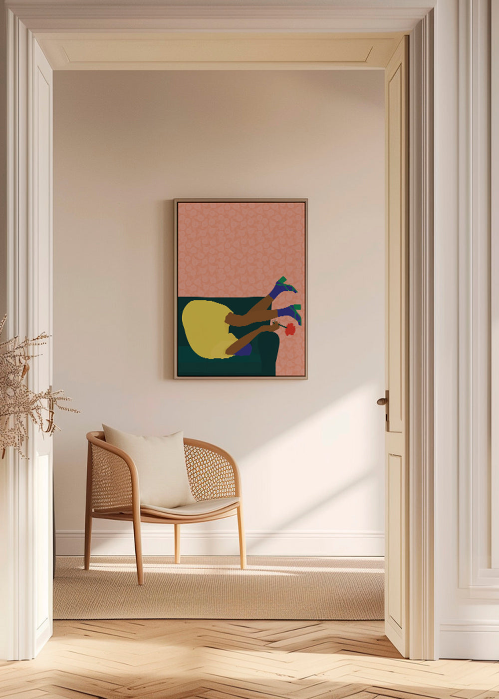 Illustration af en op og ned figur på sofaen