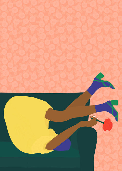 Illustration af en op og ned figur på sofaen