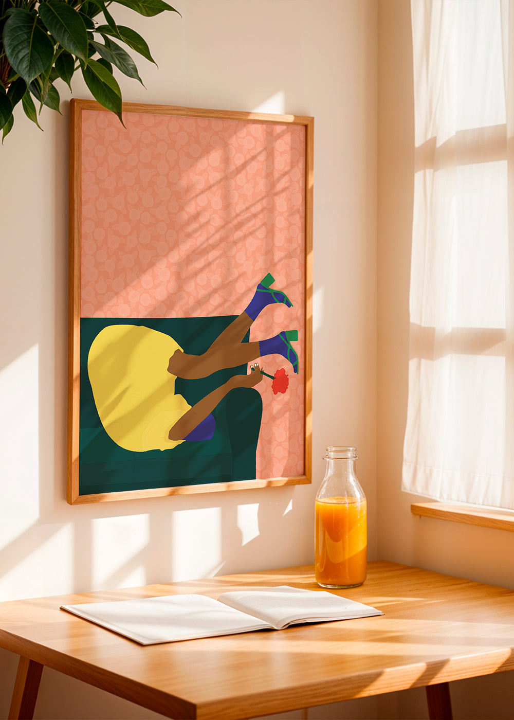 Illustration af en op og ned figur på sofaen