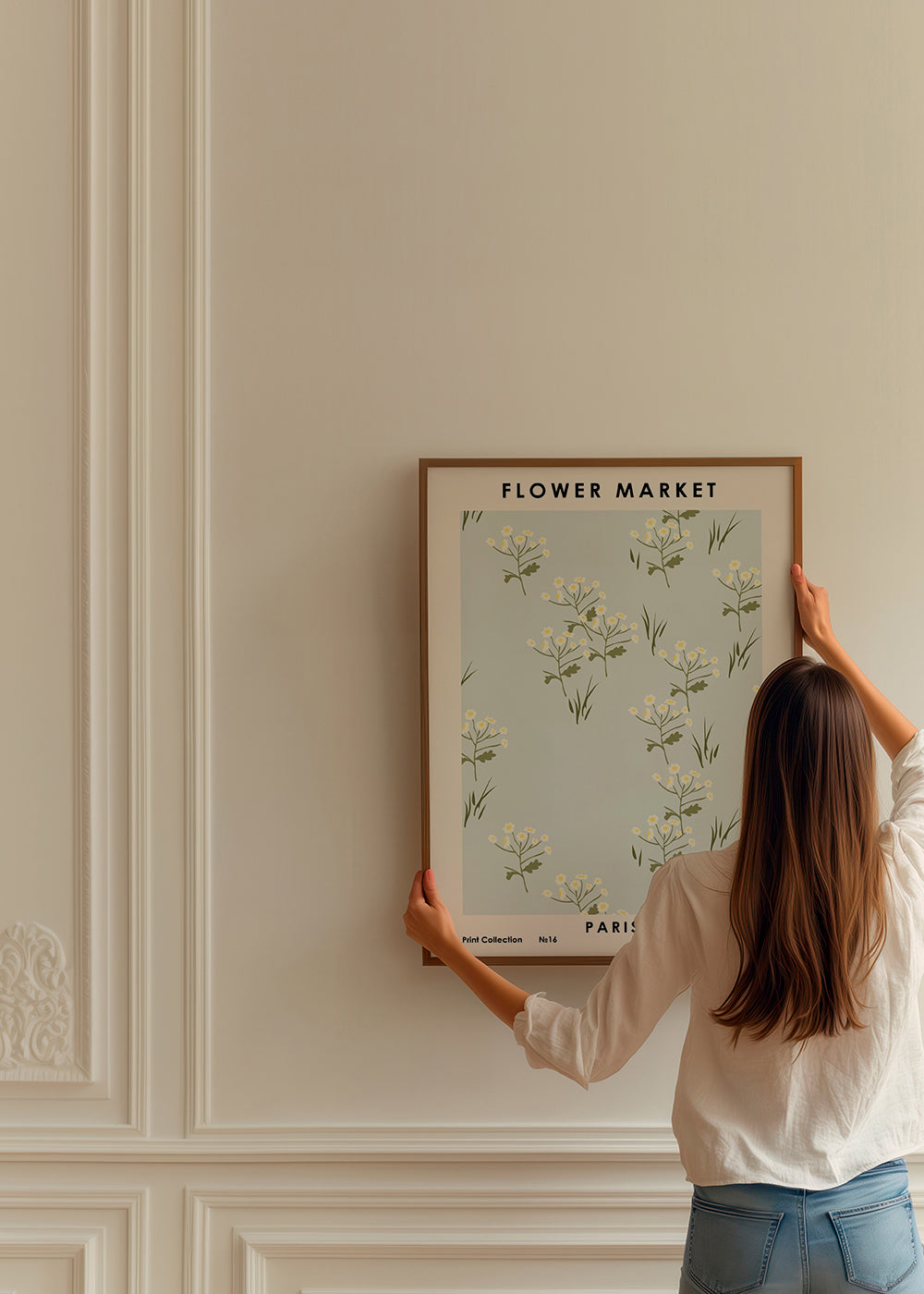 Botanisk plakat Flower Market Paris