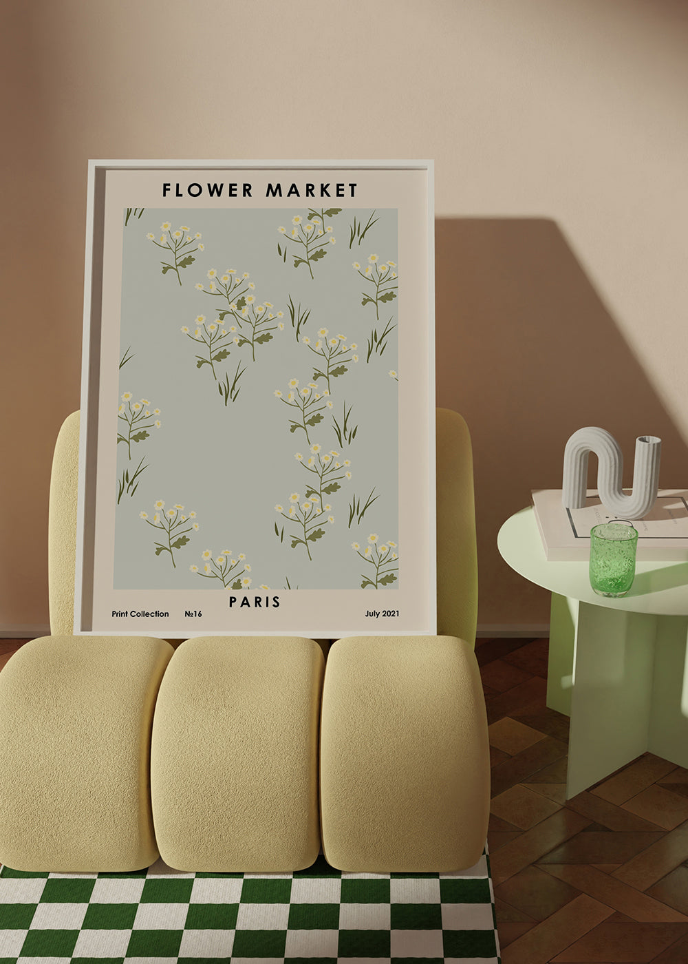 Botanisk plakat Flower Market Paris