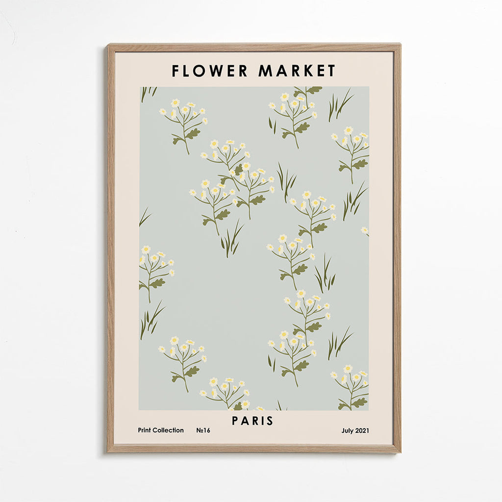 Botanisk plakat Flower Market Paris