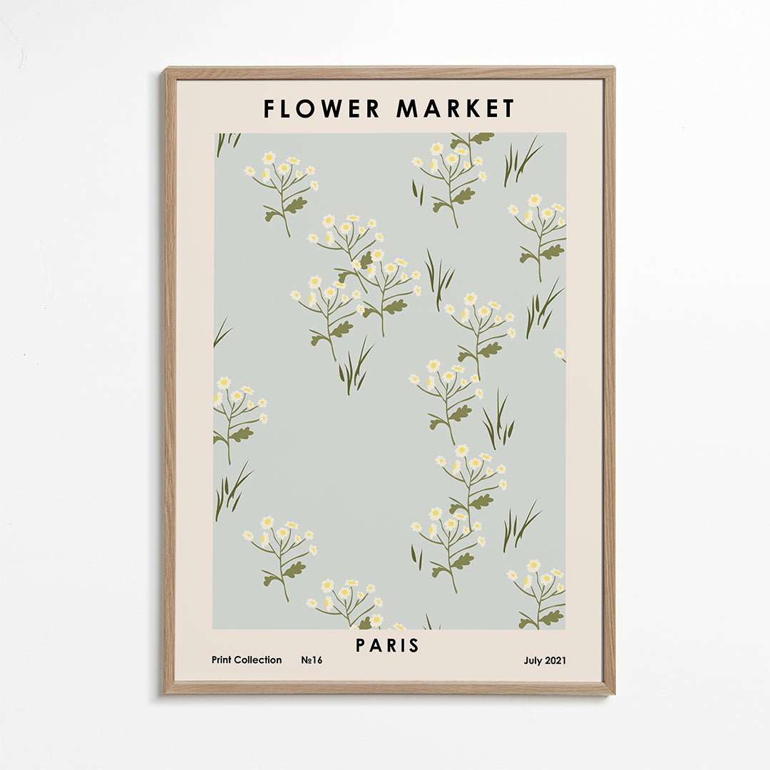 Botanisk plakat Flower Market Paris