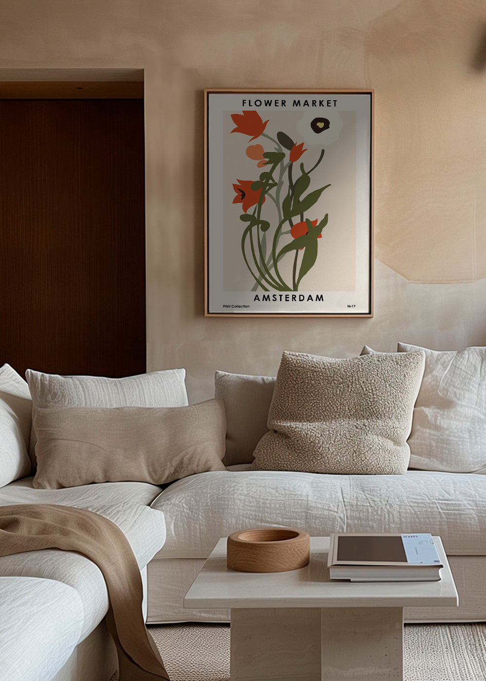 Botanisk plakat Flower Market Amsterdam buket