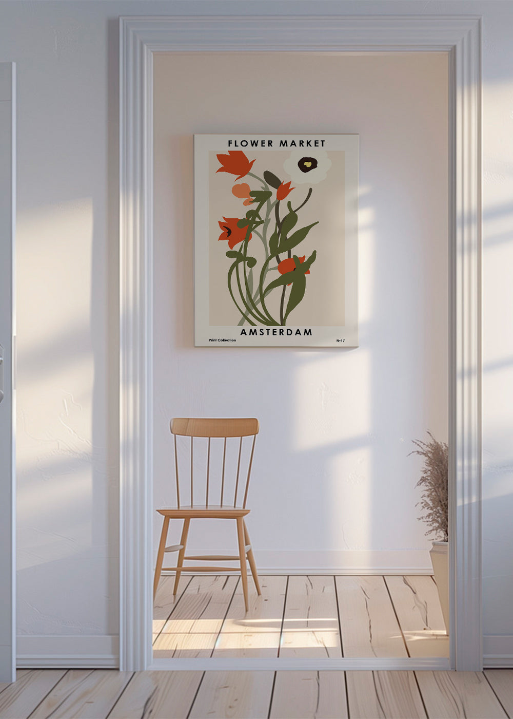 Botanisk plakat Flower Market Amsterdam buket