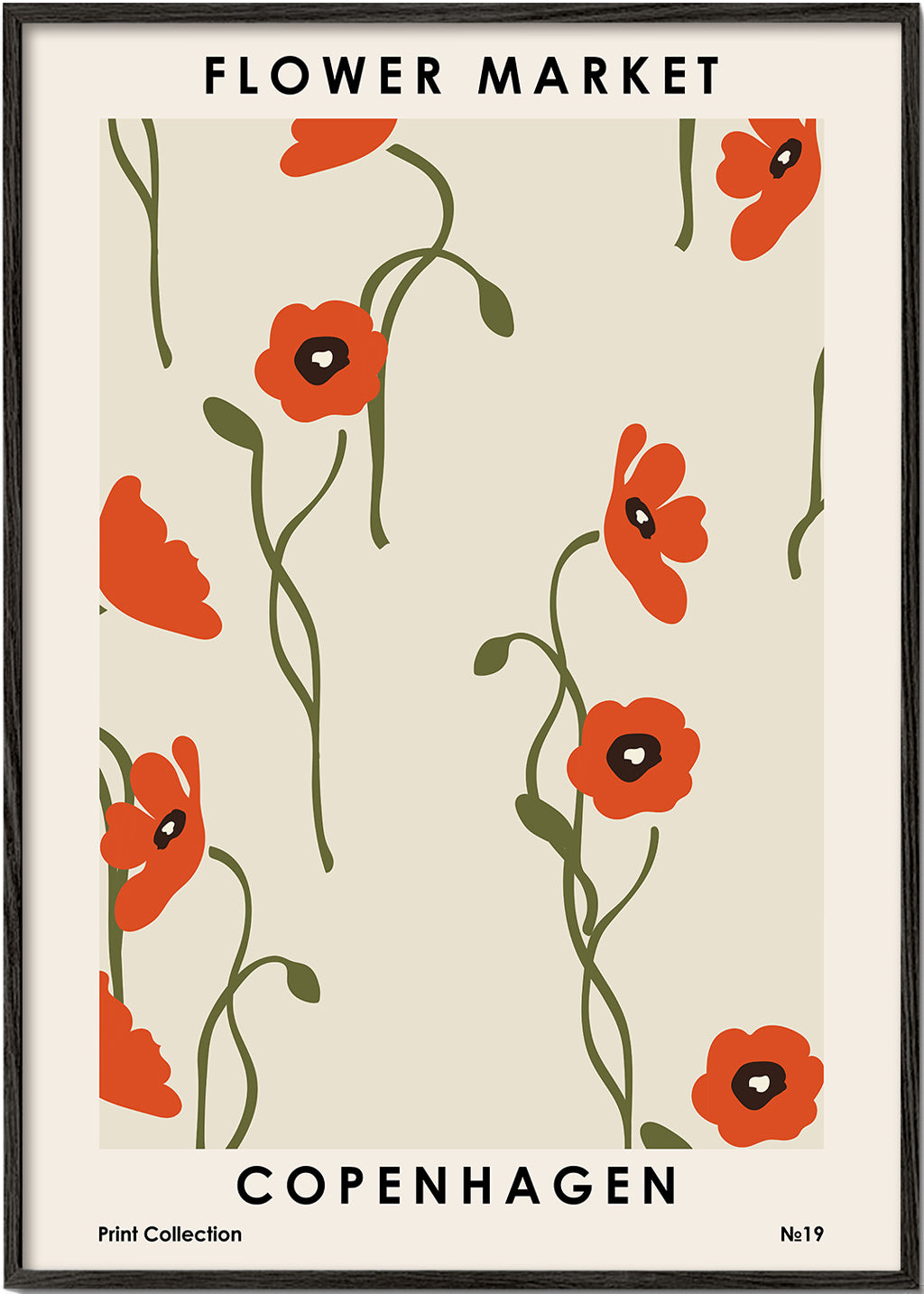Botanisk plakat: Københavns valmuer