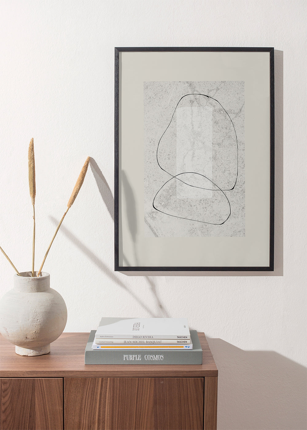 Minimalistisk plakat med kontinuerlige linjer