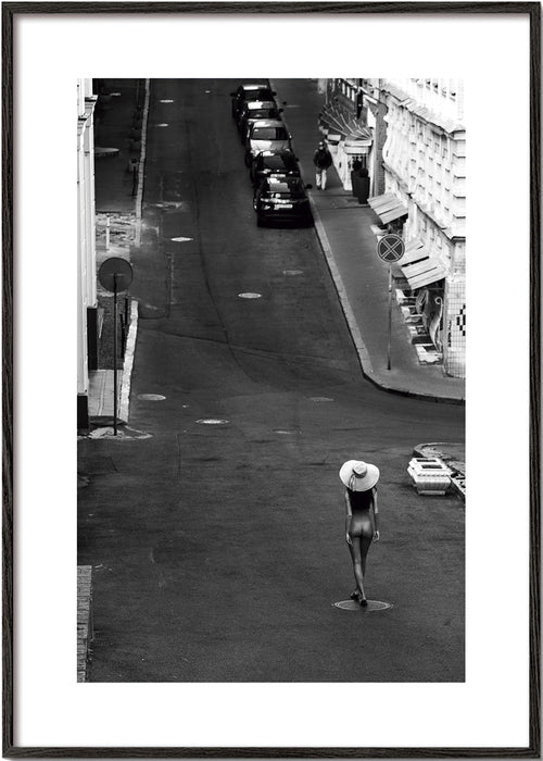 Gadefotografi med en ensom figur