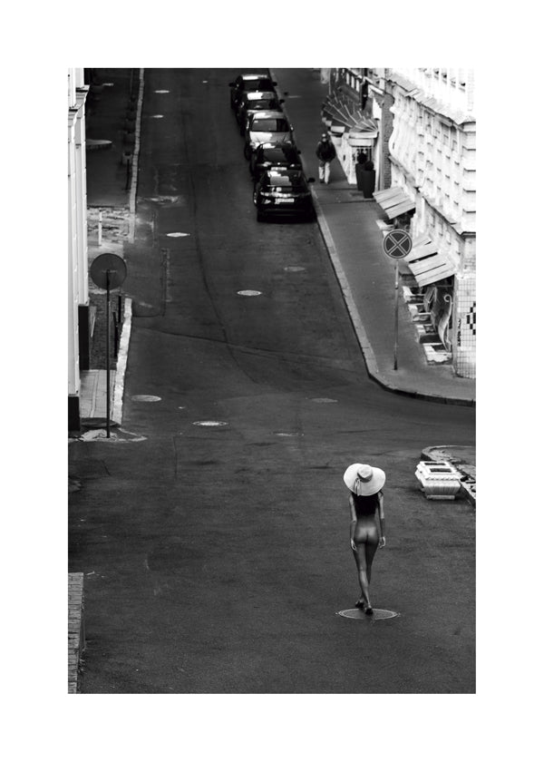 Gadefotografi med en ensom figur