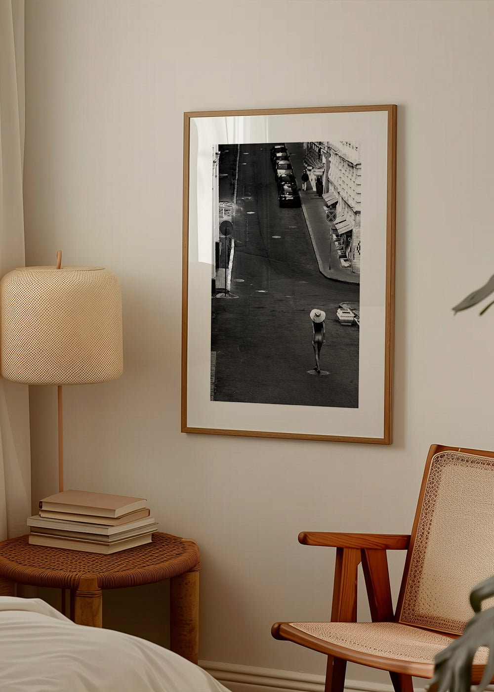 Gadefotografi med en ensom figur
