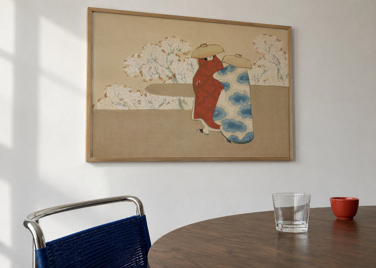 Hanami season from Momoyogusa - Framed poster in an interior
