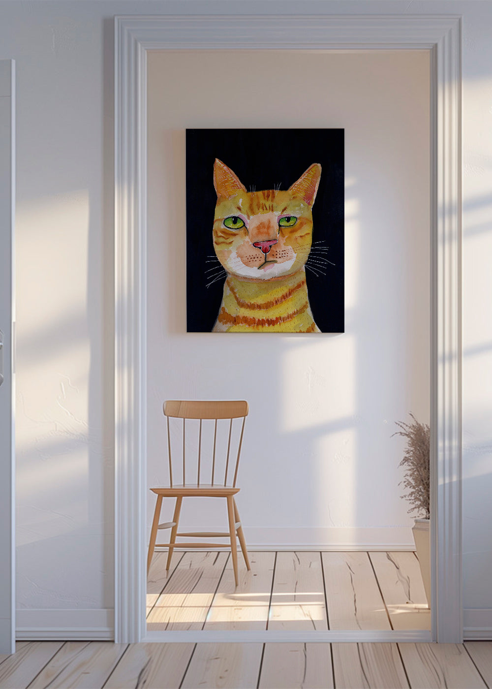 Portræt af orange kat