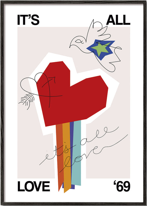 Illustration hjerte vintage 69
