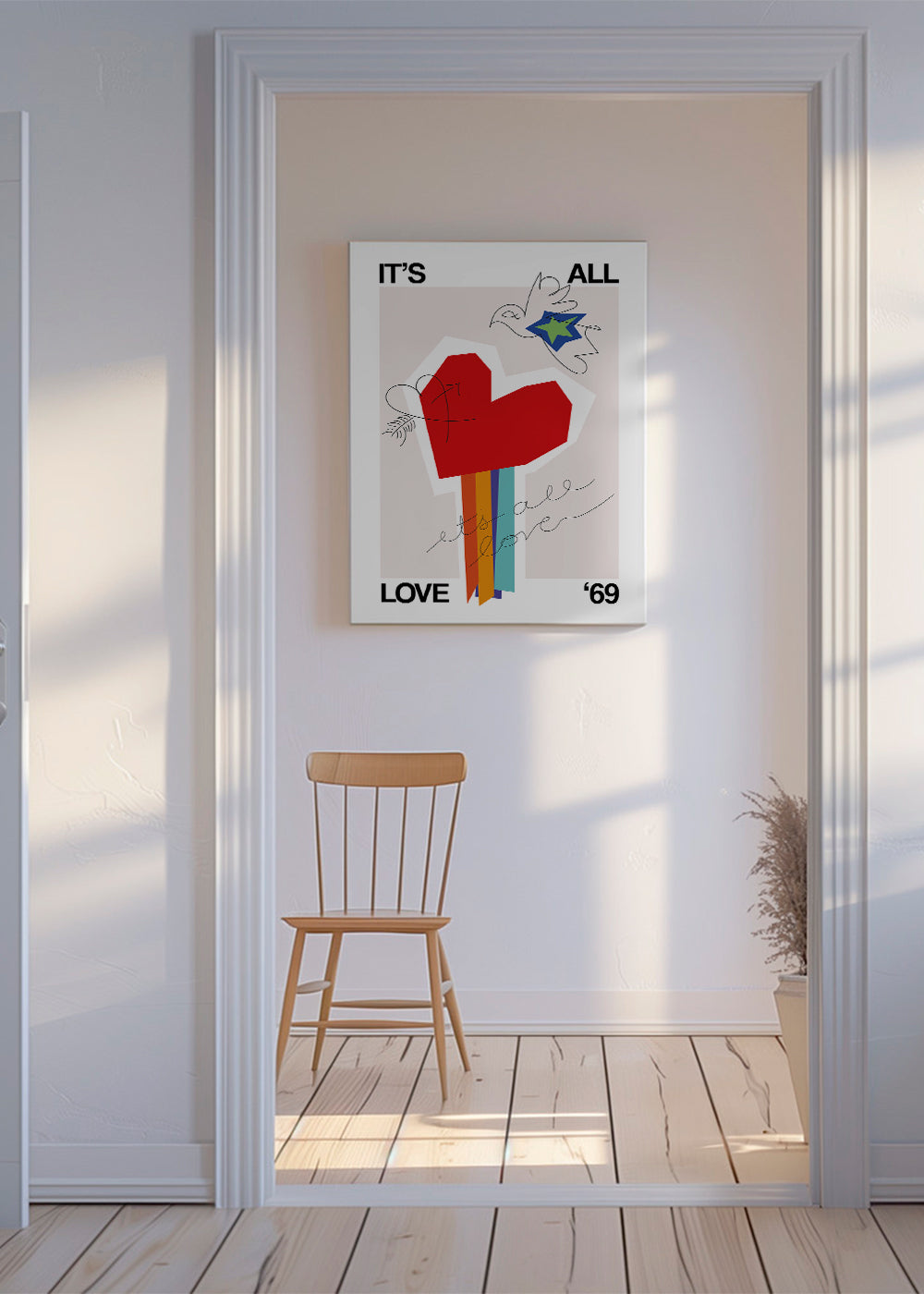 Illustration hjerte vintage 69