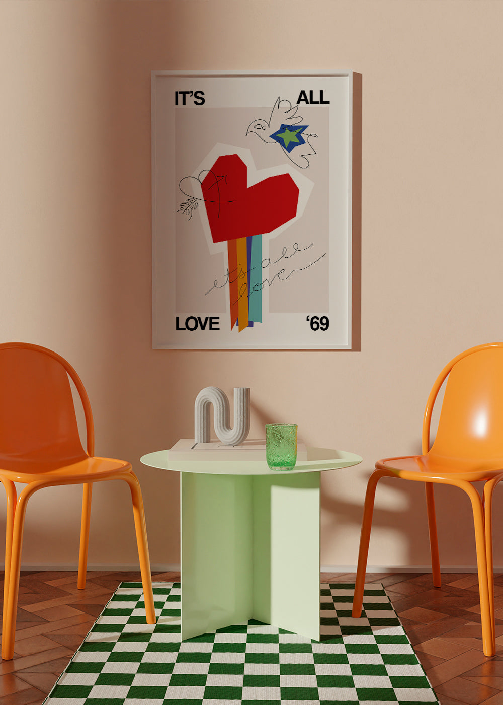 Illustration hjerte vintage 69