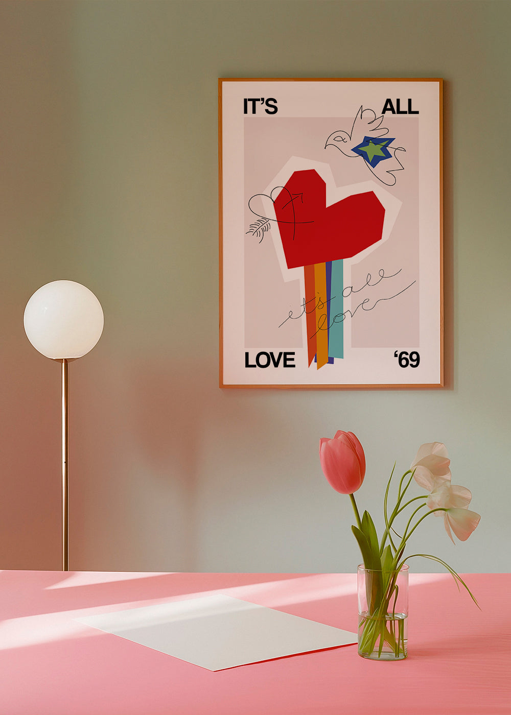 Illustration hjerte vintage 69