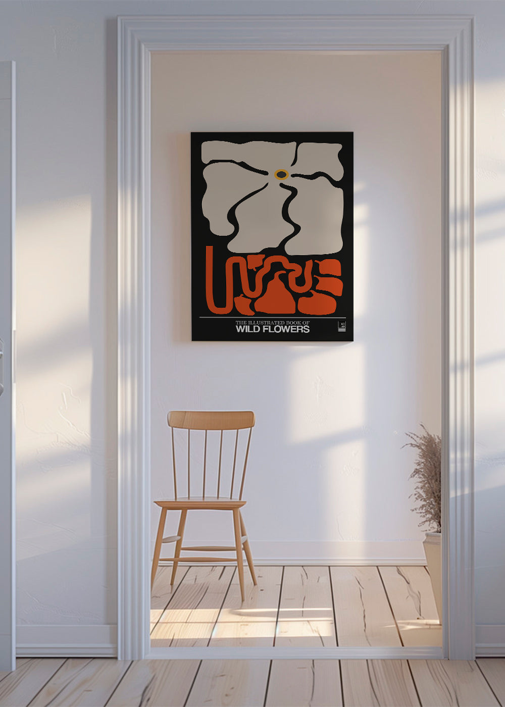 Botanisk plakat stiliserede blomster