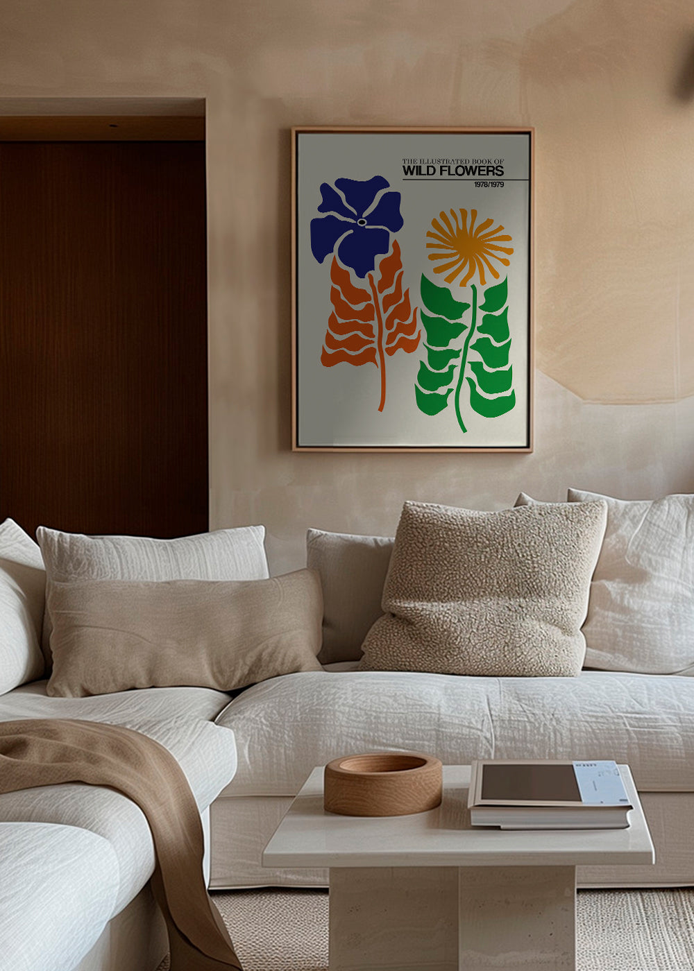 Botanisk plakat: Vilde blomster grafisk