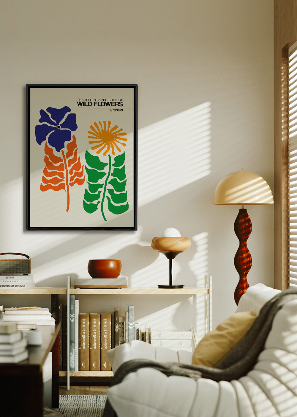 Botanisk plakat: Vilde blomster grafisk
