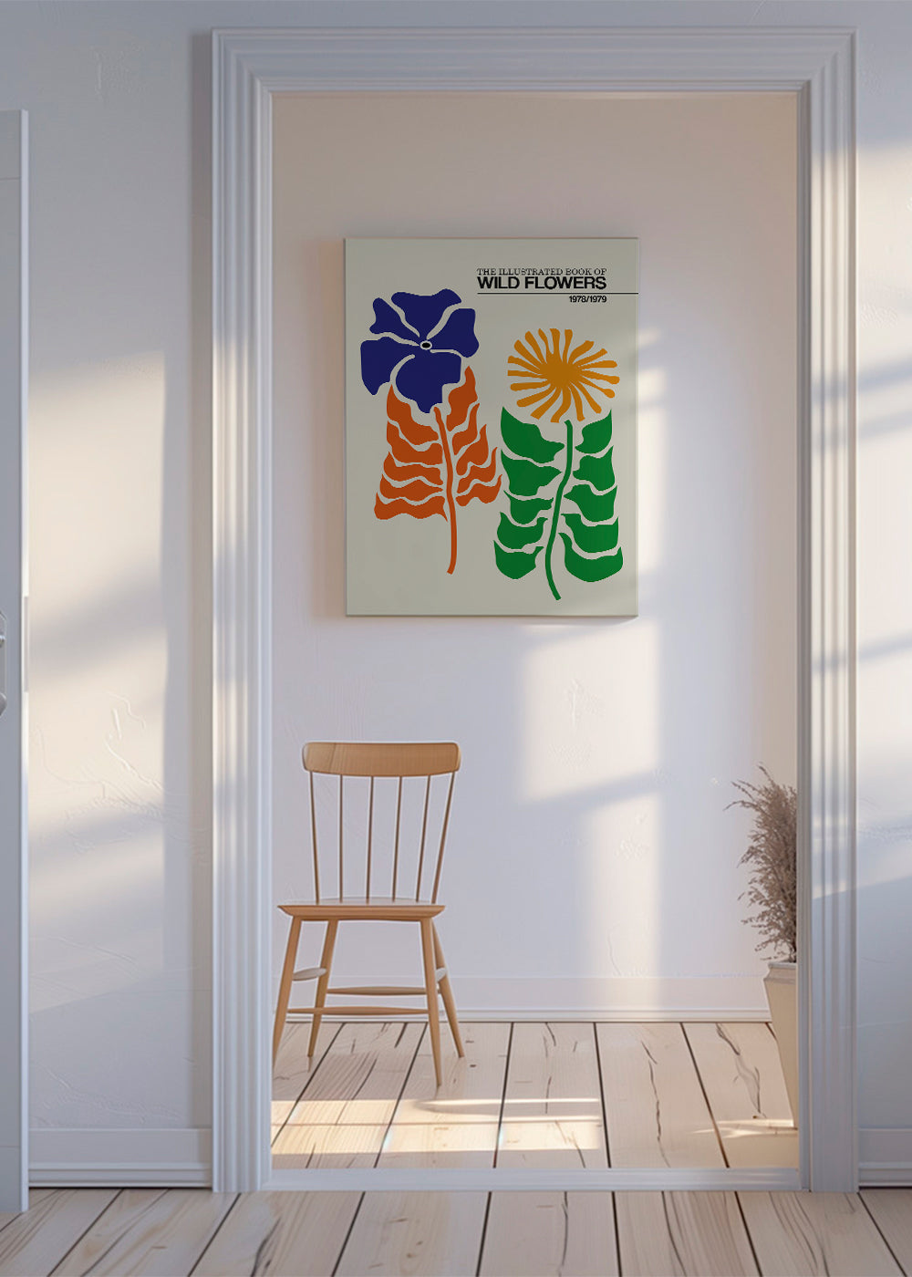 Botanisk plakat: Vilde blomster grafisk