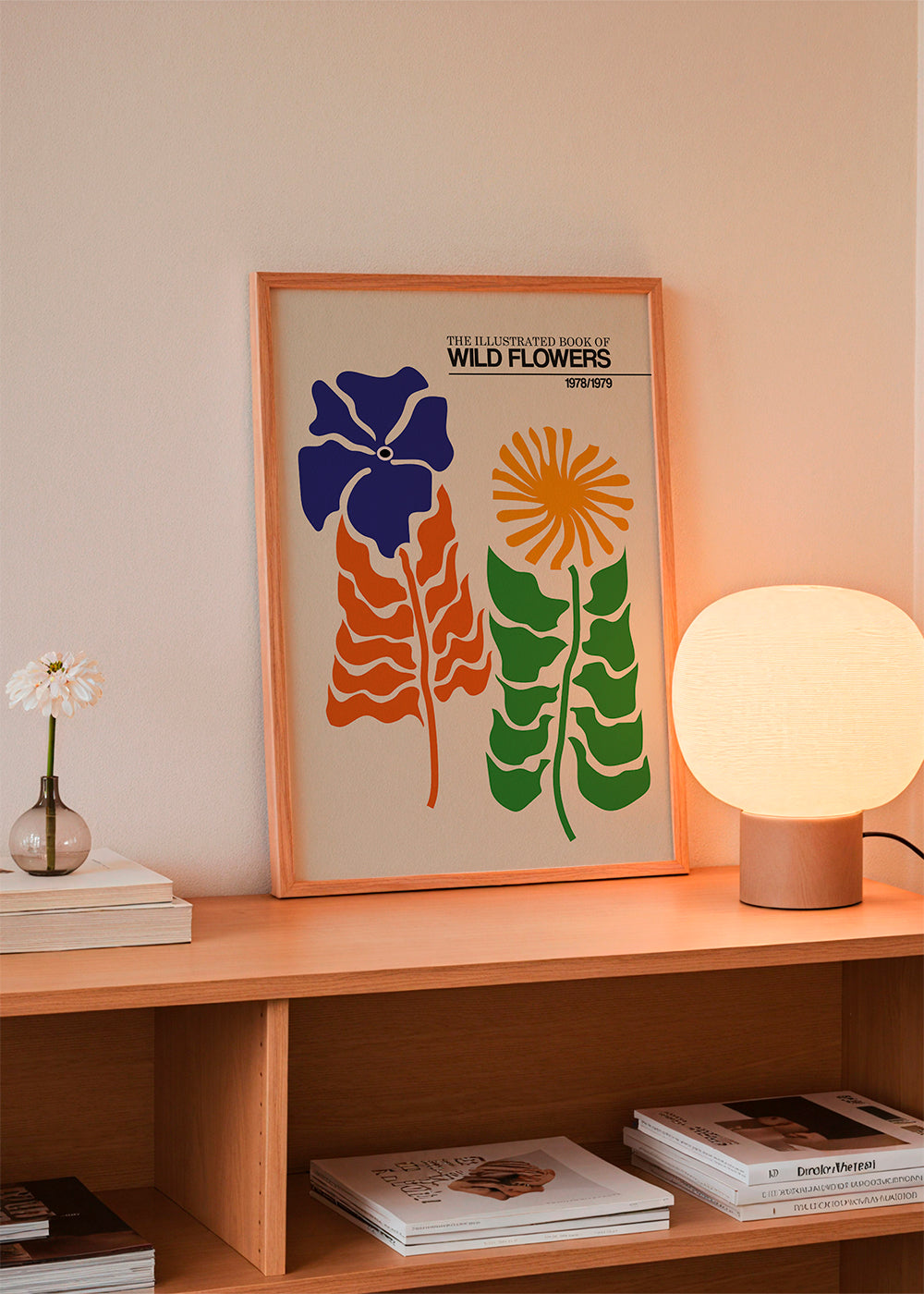 Botanisk plakat: Vilde blomster grafisk