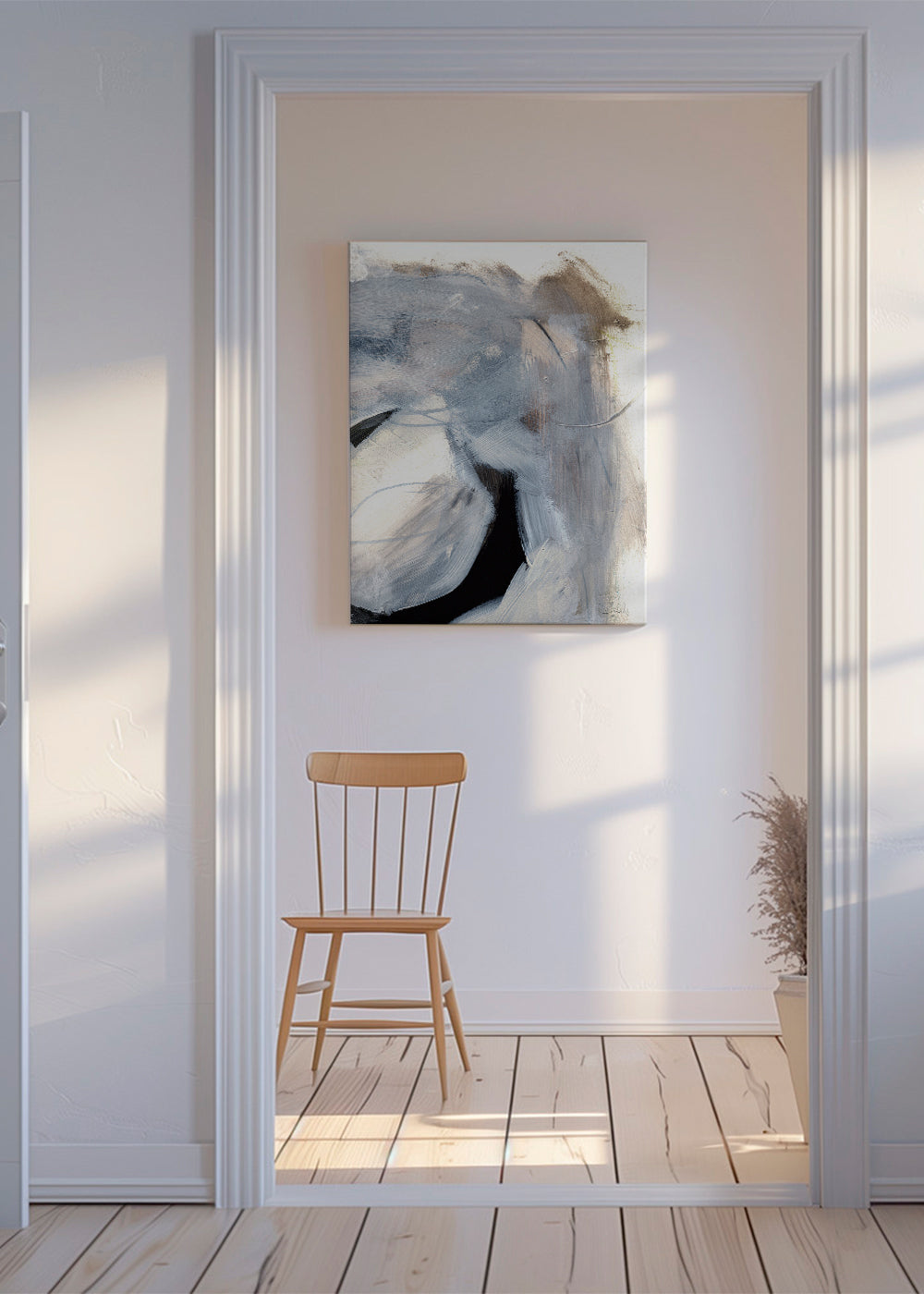 Abstrakt billede med grå strejf