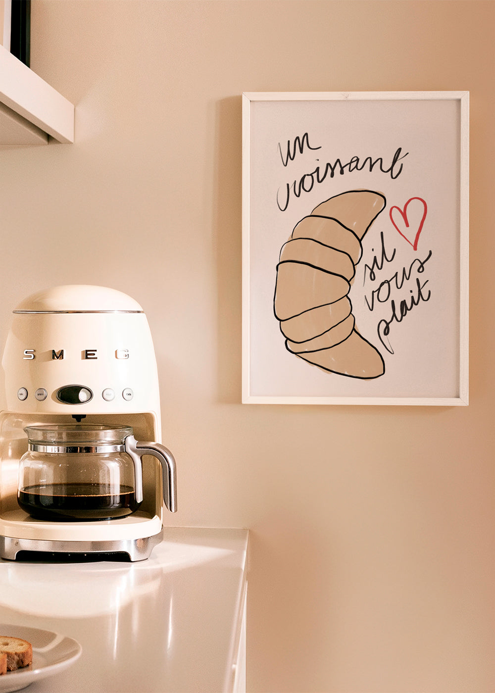 Køkkenkunst med croissant-illustration