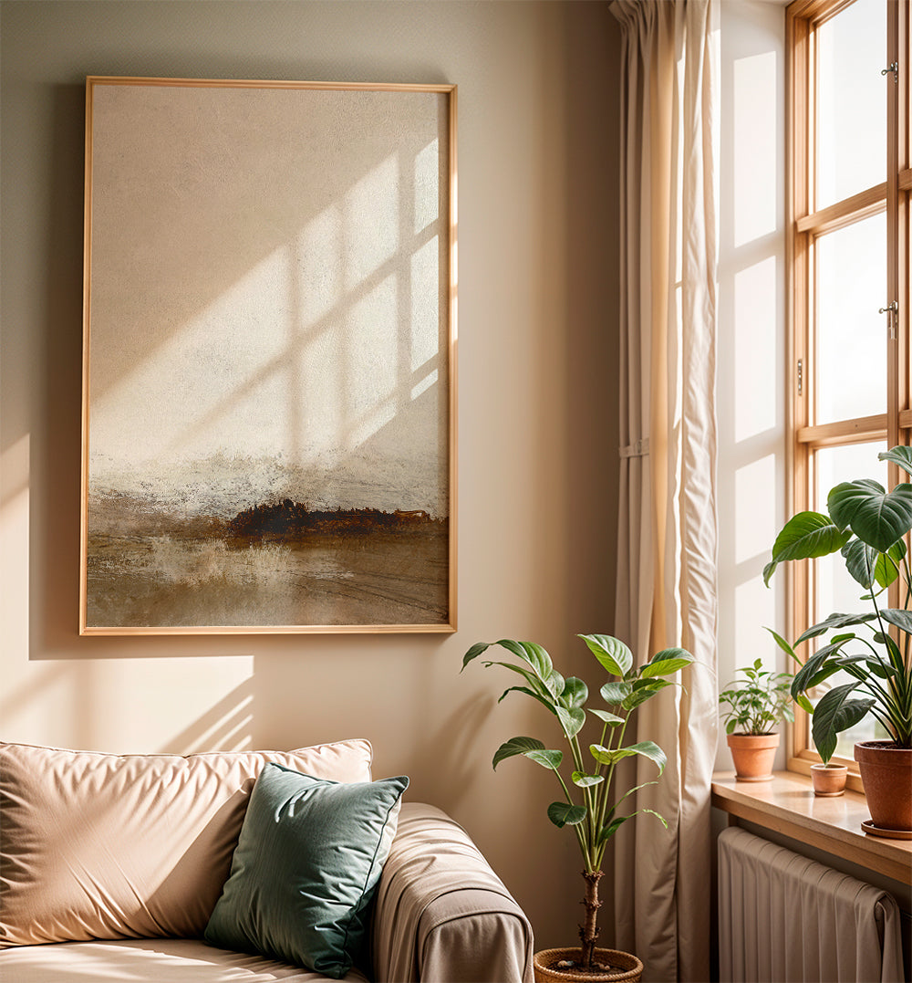 Minimal landskab i jordfarver