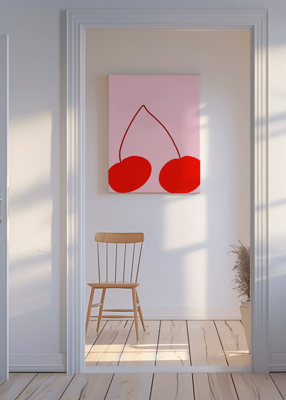 Køkkenkunst med minimalistiske kirsebær