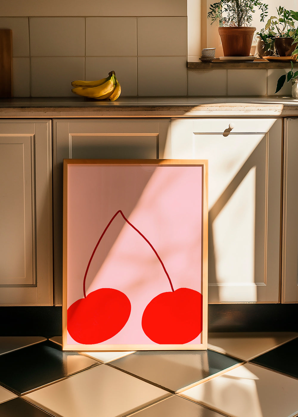 Køkkenkunst med minimalistiske kirsebær