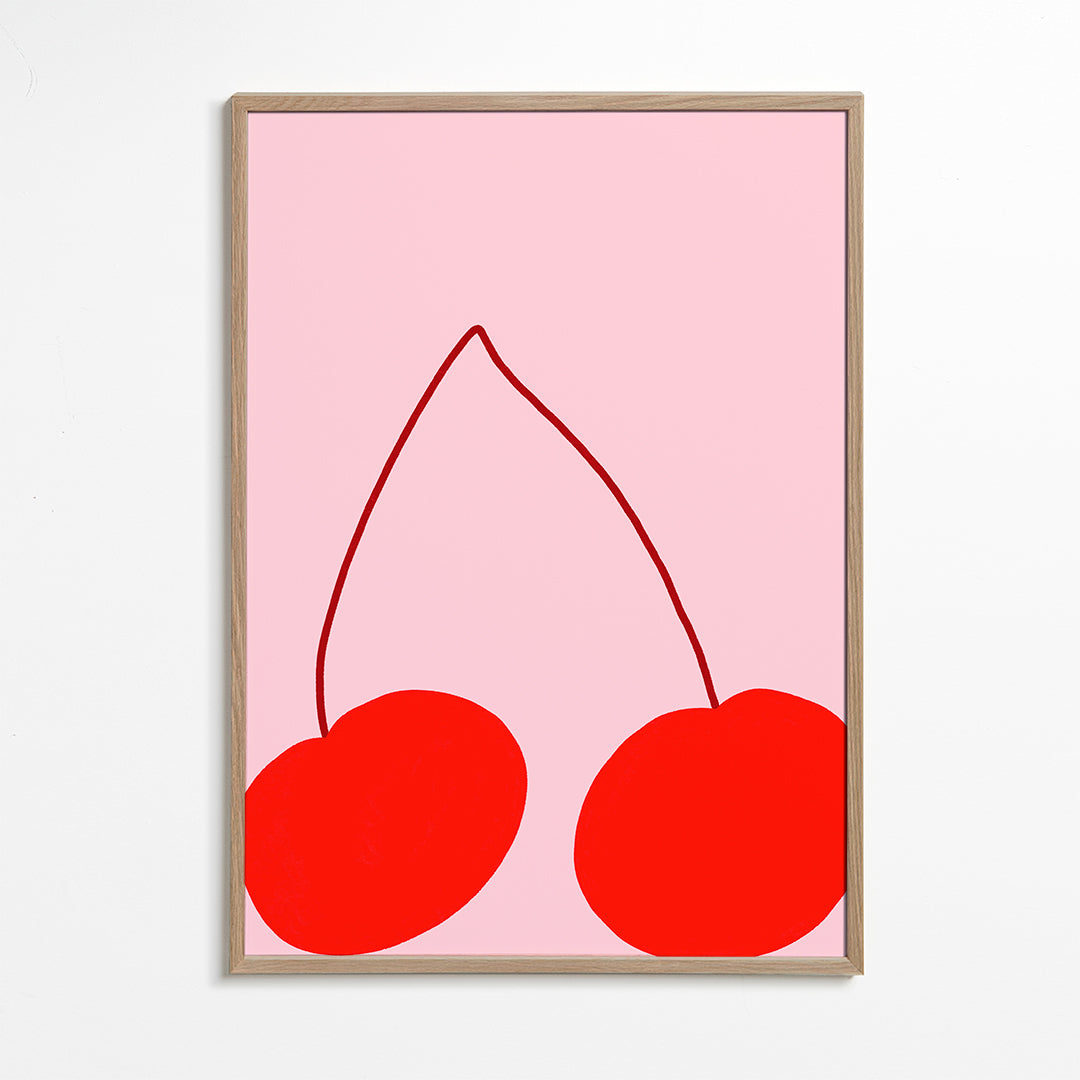 Køkkenkunst med minimalistiske kirsebær