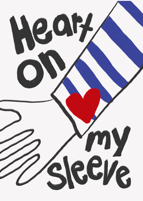 Illustration hjerte på ærmet
